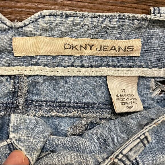 DKNY Jeans Capri Cropped Lightweight Jeans Light blue Size 12 - Picture 6 of 12